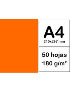 CARTULINAS A4 50 h NARANJA