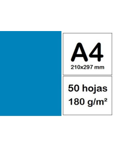 CARTULINAS A4 50 h TURQUESA