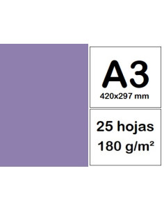 CARTULINAS A3 25 h VIOLETA