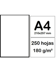 CARTULINA A4 250 h BLANCAS