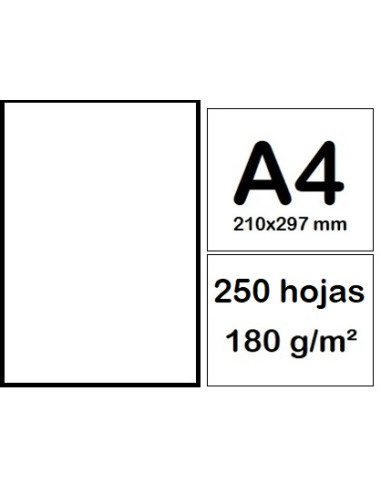 CARTULINA A4 250 h BLANCAS