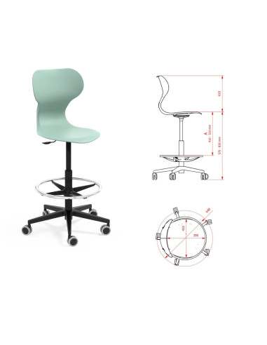 TABURETE MIA STOOL VERDE MINT