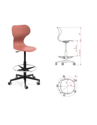 TABURETE MIA STOOL ROJO TERRACOTA