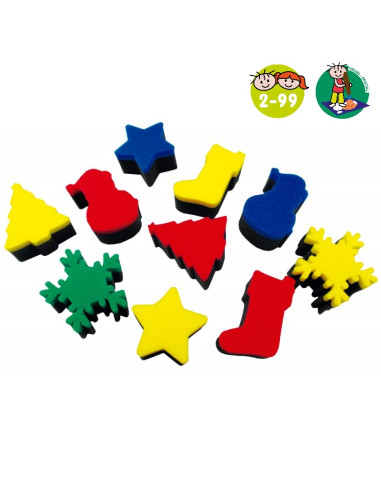 ESPONJAS PARA IMPRIMIR NAVIDAD 10 ud...