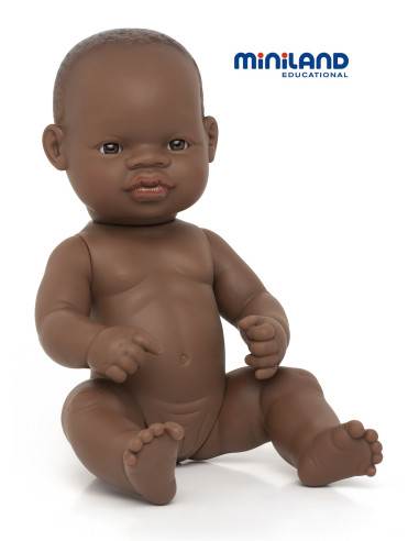 MUÑECA RECIÉN NACIDO AFRICANA 32 cm....