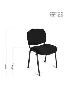 SILLA FISSA TUBO NEGRO... 2