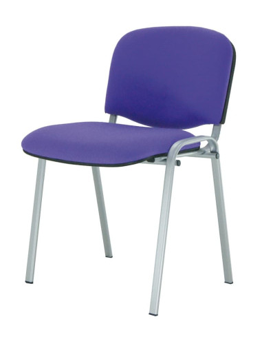 SILLA FISSA TUBO NEGRO BASIC GRIS