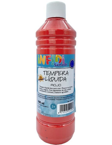 TEMPERA LIQUIDA INFIDI 500 ml ROJA