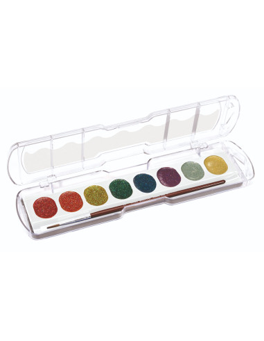ACUARELAS GIOTTO GLITTER 8 COLORES