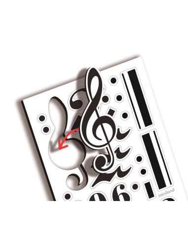 PIZARRA PENTAGRAMA MAGNÉTICA MINILAND