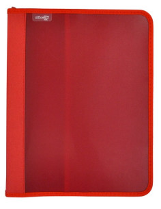 CARPETA ZIPPER ANILLAS ROJA