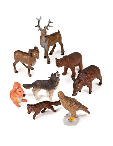 ANIMALES BOSQUE MINILAND 8 PIEZAS