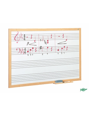 PIZARRA BLANCA PENTAGRAMAS 100 X 200 CM.