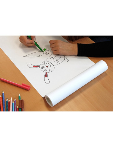 PAPEL ADHESIVO BLANCO ROLLO 12.2 m