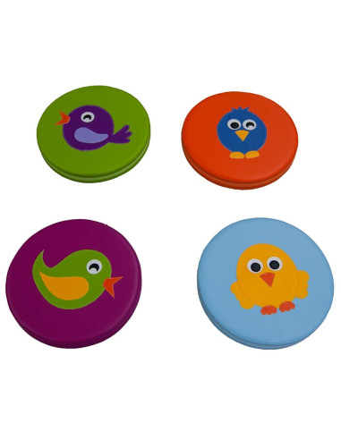 CONJUNTO 4 COJÍNES PAJAROS