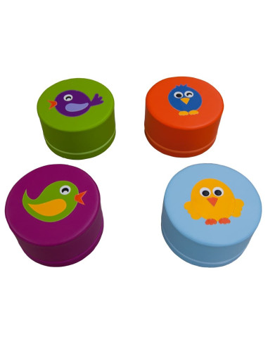 CONJUNTO 4 TABURETES PAJAROS