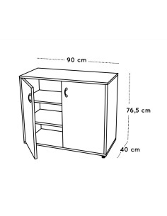 ARMARIO BAJO CON ESTANTES 2