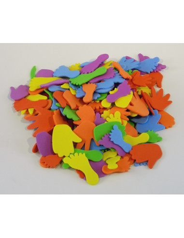 FIGURAS GOMA EVA MANOS y PIES