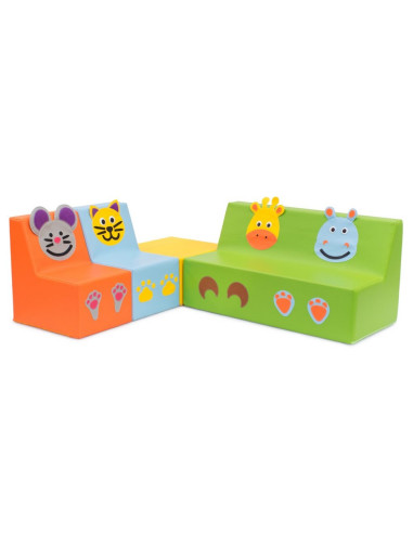 CONJUNTO SOFÁ CON TABURETE ANIMALES...