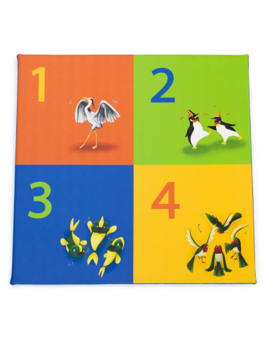 TAPETE ANIMALES CON NÚMEROS 130 x 130...