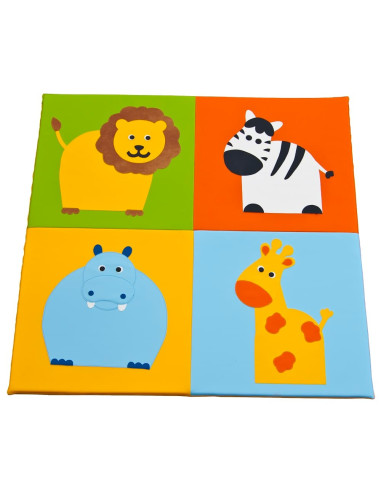 TAPETE ANIMALES SELVA 150 x 150 x 3 cm.