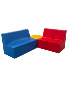 CONJUNTO SOFÁ CON TABURETE...