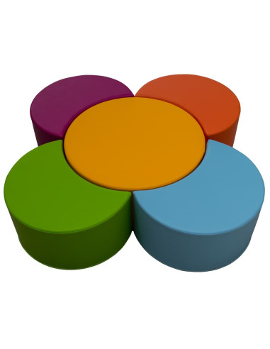 CONJUNTO DE MESA CON 4 TABURETES CON...