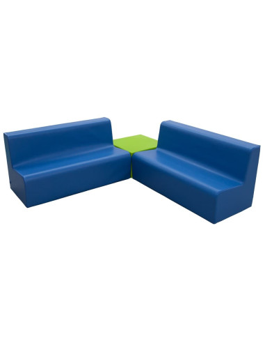 CONJUNTO SOFÁ CON TABURETE 145 x 145...