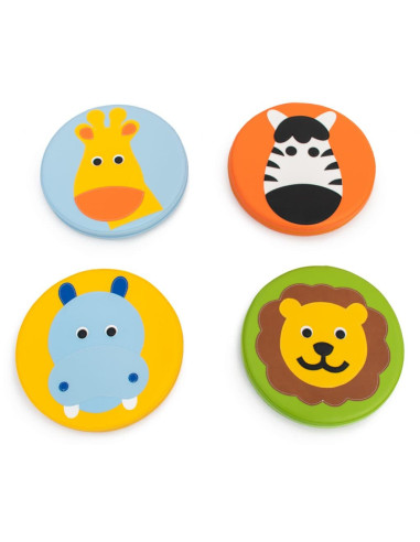 CONJUNTO 4 COJÍNES ANIMALES SELVA Ø...