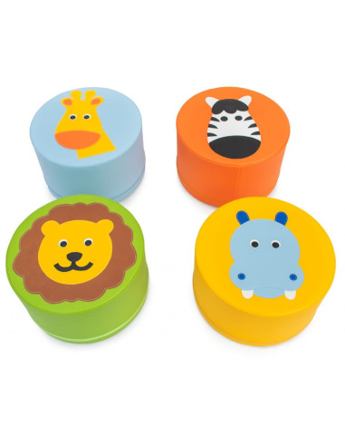 CONJUNTO 4 TABURETES ANIMALES SELVA Ø...