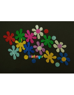 FLOR GOMA EVA CON PURPURINA...