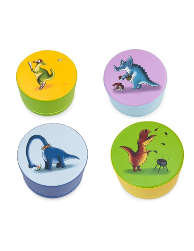 CONJUNTO 4 TABURETES DINOSAURIOS Ø 40...
