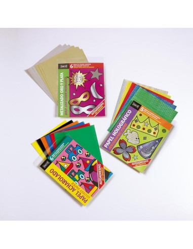 PAPEL METALIZADO ADHESIVO 6 hojas