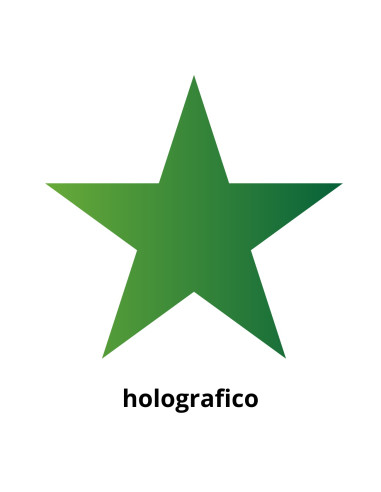 GOMETS ESTRELLA HOLOGRÁFICO VERDE