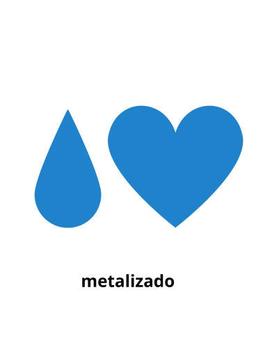 GOMETS CORAZÓN-LÁGRIMA METALIZADO AZUL