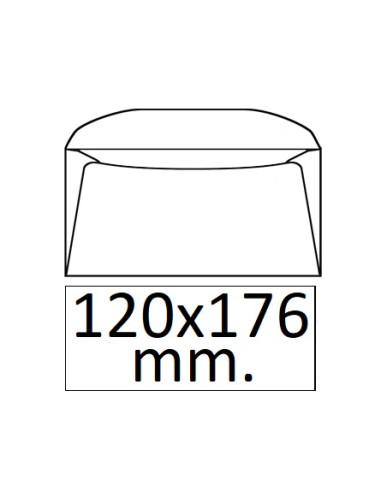 SOBRES BLANCOS 120 x 176 mm. Caja 500...