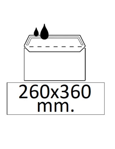 SOBRES BLANCOS 260 x 360 mm. Caja 250...