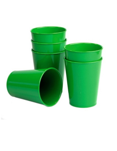 VASOS ABS 7,5 CM VERDE 6 Uds.
