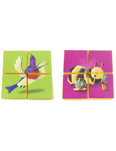 PUZZLE DOBLE ABEJA-COLIBRI...