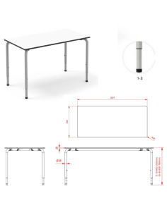 MESA RECTANGLE 120x65 cm.... 2