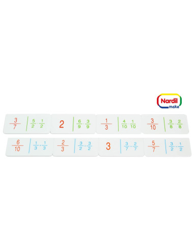 DOMINÓ FRACCIONES SUMAS Y RESTAS NARDIL