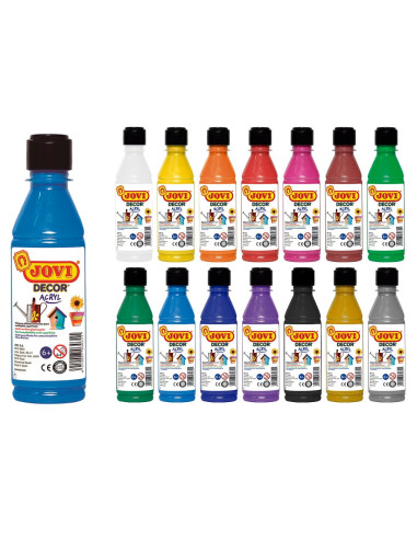 PINTURA JOVIDECOR ACRYL 250 ml AZUL CYAN