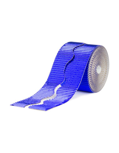 BORDE DECORATIVO CARTÓN METALIZADO AZUL