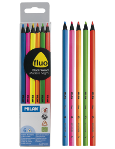 LAPICES FLUO MILAN 6 uds