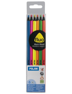 LAPICES FLUO MILAN 6 uds 2