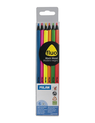 LAPICES FLUO MILAN 6 uds