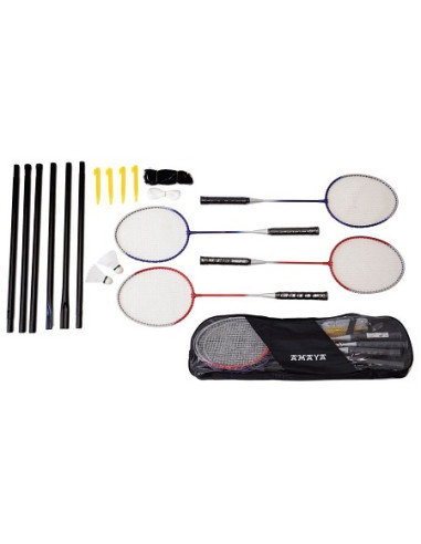 JUEGO BADMINTON 4 RAQUETAS + 2 VOLADORES