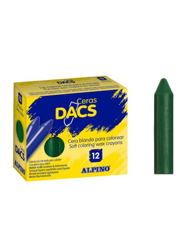 CERAS DACS 12 ceras VERDE OSCURO