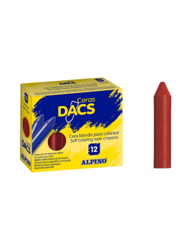 CERAS DACS 12 ceras ROJO
