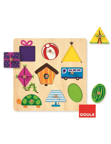 PUZZLE MADERA FORMAS GEOMÉTRICAS GOULA